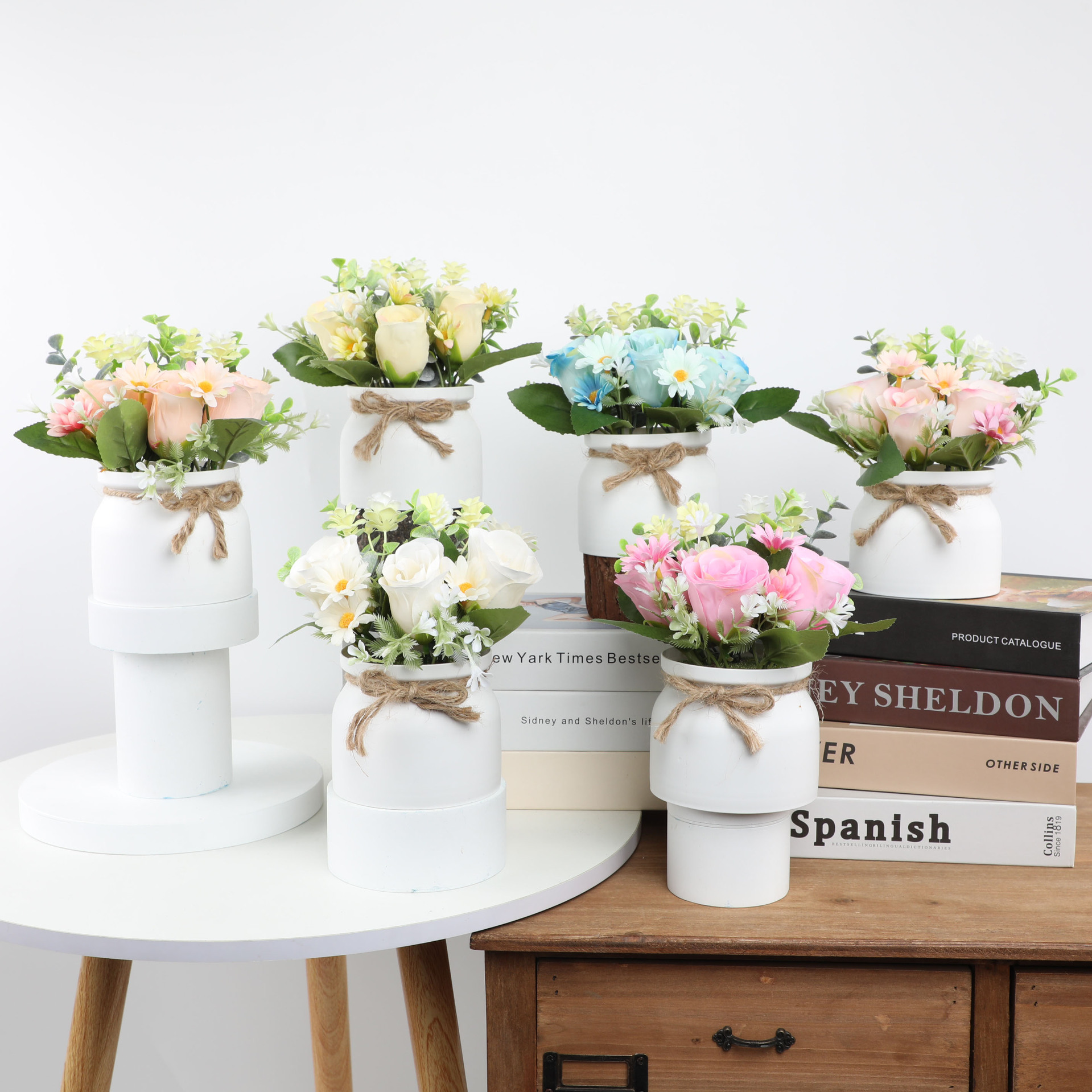 Artificial Violet Flowers Fake Plant Indoor Decorating
