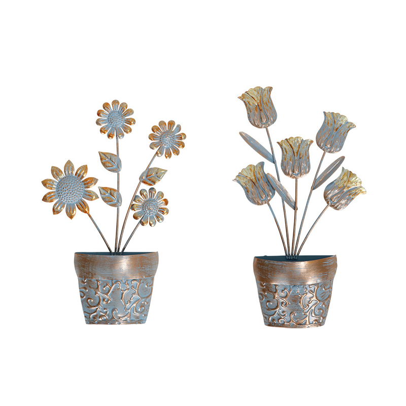 Sliver Flowerpot Wall Decor