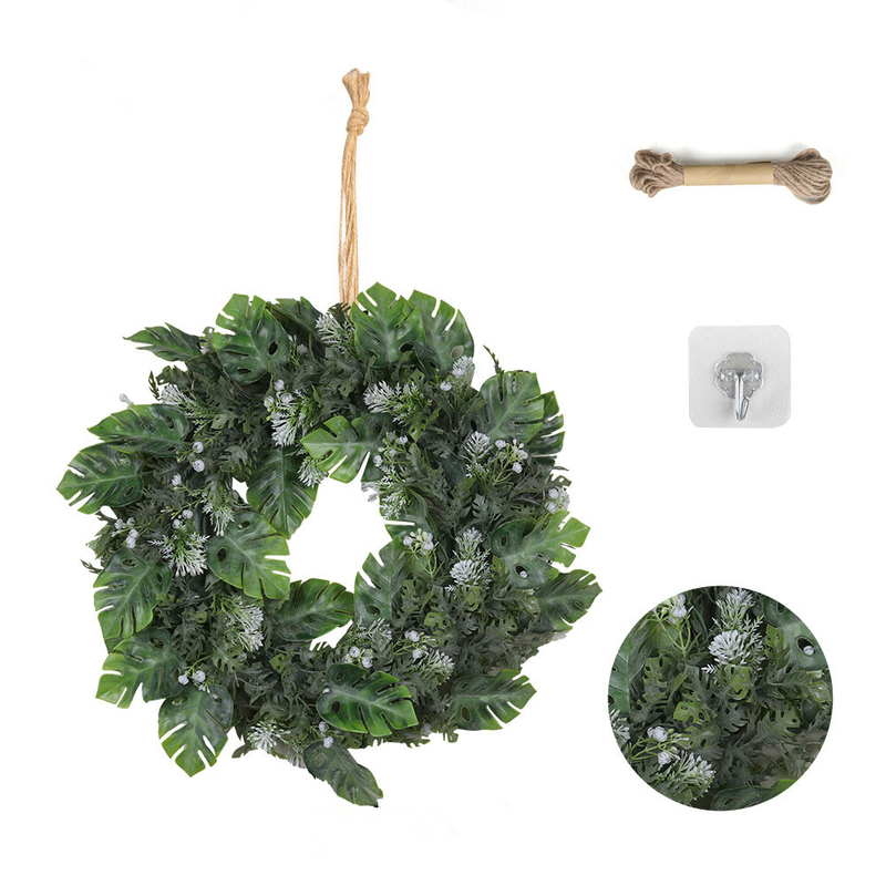 Artificial Plam Wreath Front Door Patio Garden Home Decor