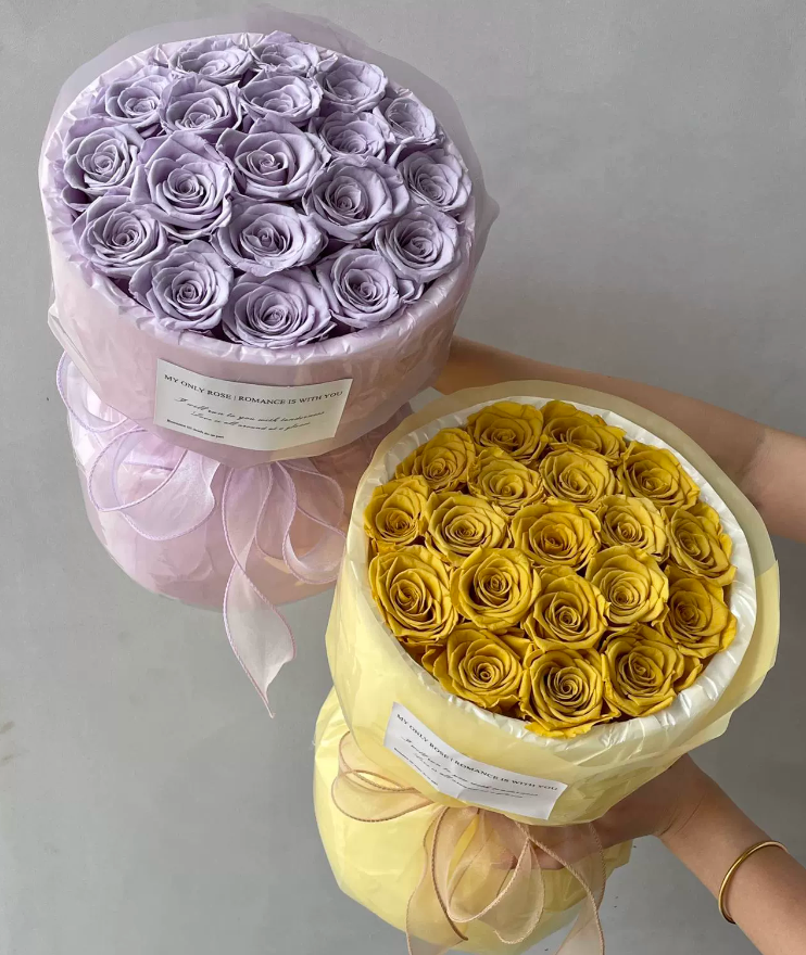 Macaron Style Preserved Flower Bouquet