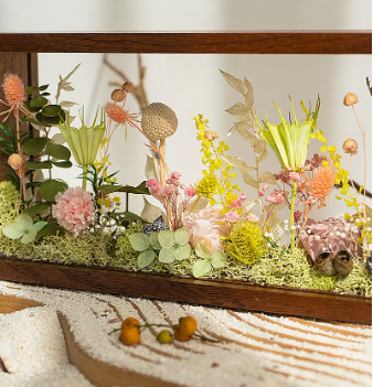 Forever Flowers in A Solid Wood Photo Frame