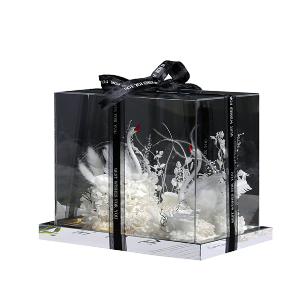 Forever Flowers White Swan Flower Gift Box