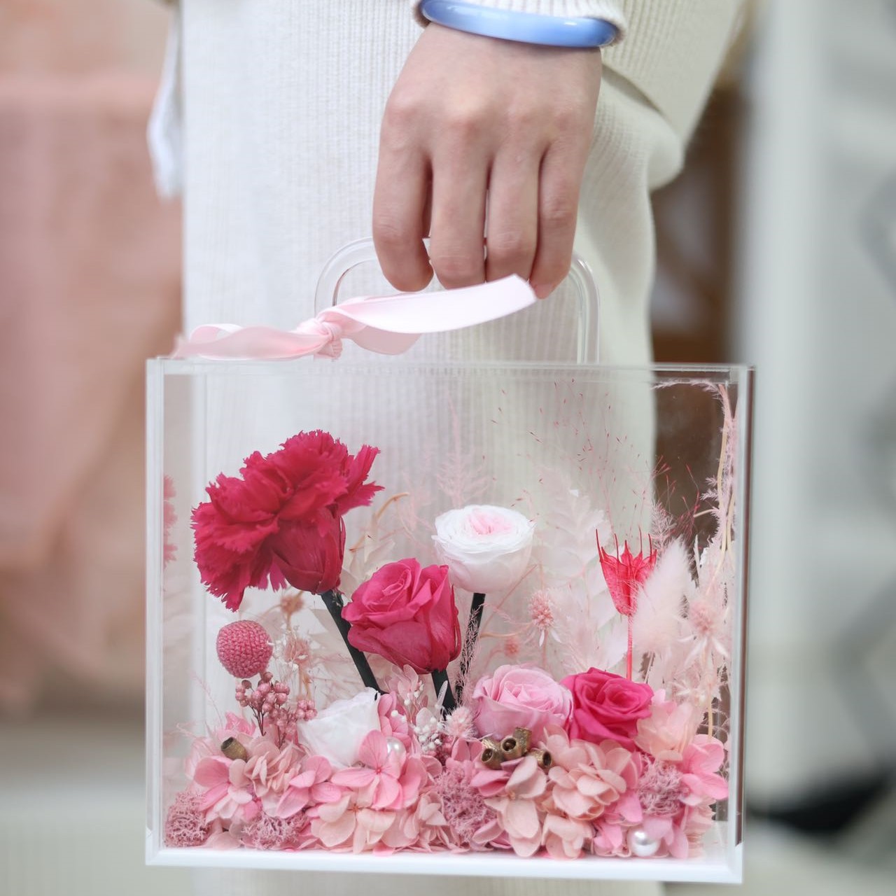 Portable Acrylic Eternal Life Flower Box