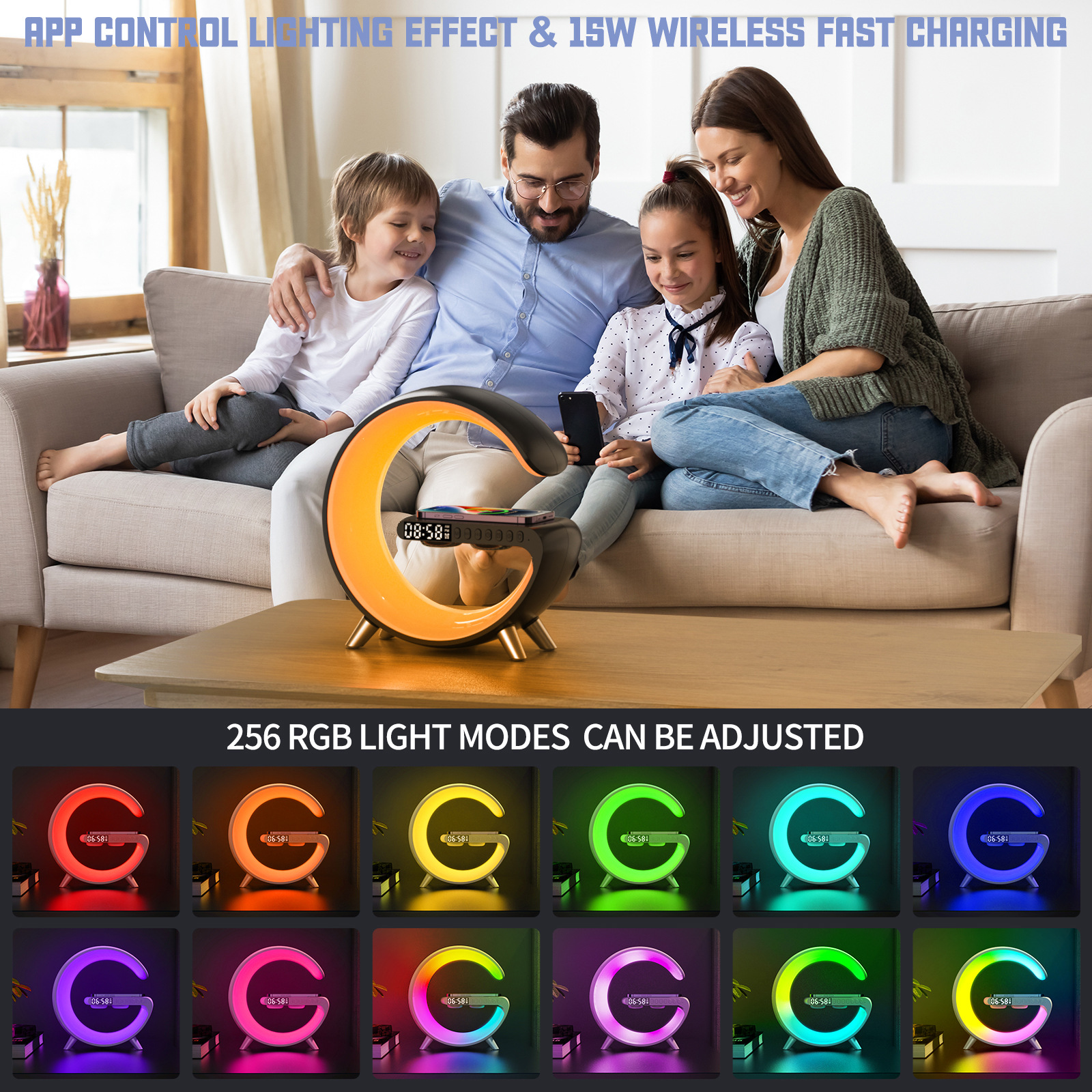 Wireless Rechargeable Bluetooth Audio Atmosphere Light