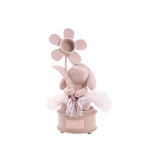 Eternal Flower Rabbit Styling Flocking Doll
