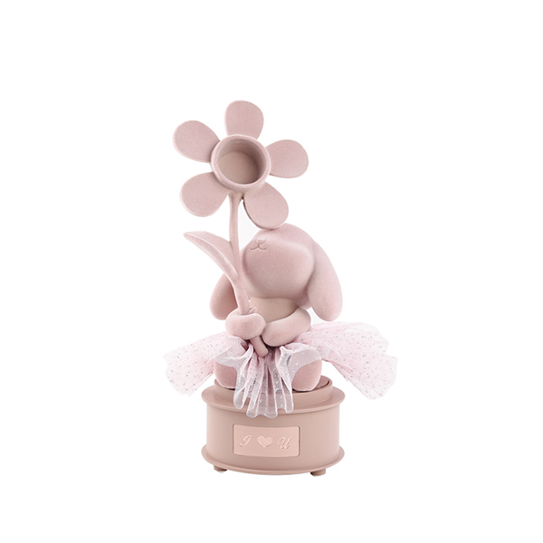 Eternal Flower Rabbit Styling Flocking Doll