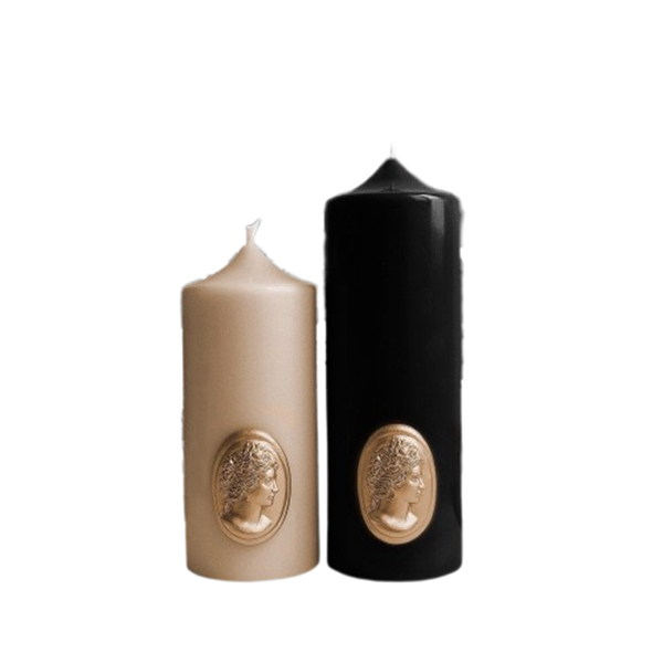 Embossed Portrait Medieval Candle