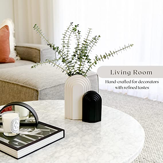 Black And White Vase Set Home Decor