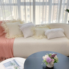 Solid Color Feather Lace Flannelette Throw Pillow
