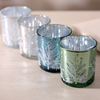 Multi-coloured Glass Candle Cups