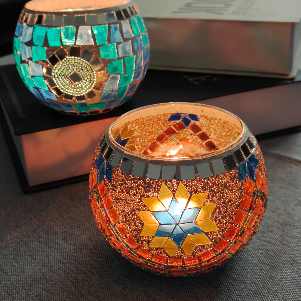 Handmade Stained Glass Candle Holders