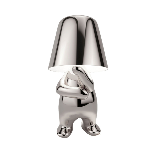 Thinker Lamp Gold And Silver Decorations