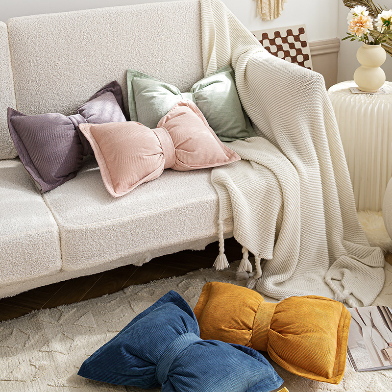 Corduroy Solid Color Throw Pillow