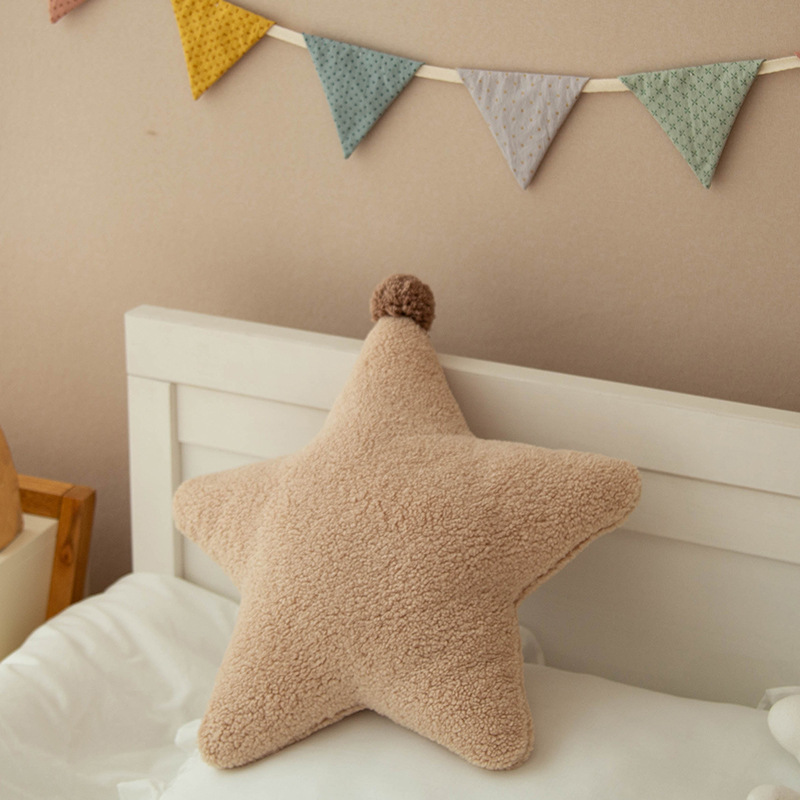 Cream Style Star Throw Pillow