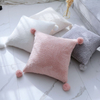 Blue Hairball Throw Pillow