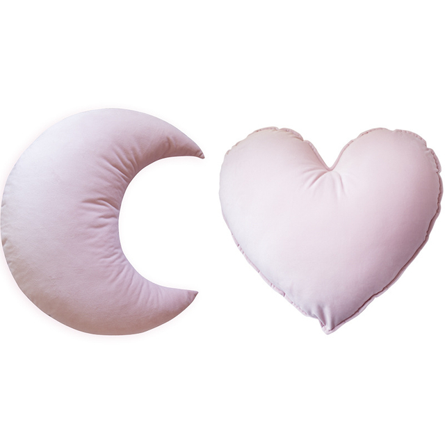 Love Moon Shape Throw Pillow