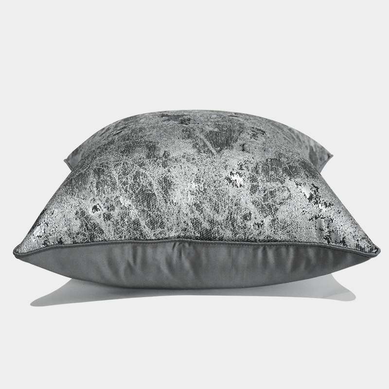 Grey Abstract Pattern Throw Pillow