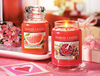 Large Jar Glass Red Raspberry Candle