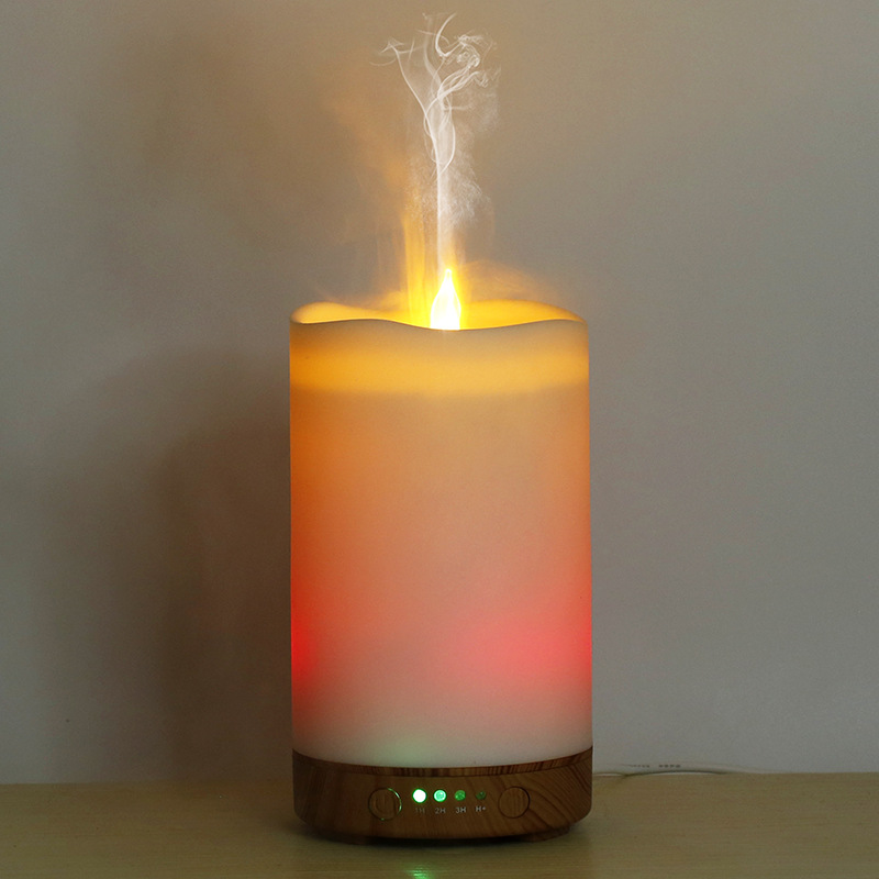  Flame Candle Aromatherapy Humidifier Essential Oil Diffuser