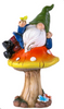 Garden Gnome Mushroom Statues Resin Butterfly Decor