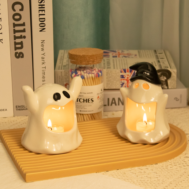 Cute Ghostly Kid Candle Holder
