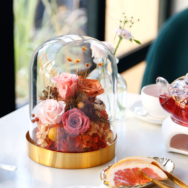 Eternal Preserved Rose in Glass Dome Forever Roses Gifts for Her