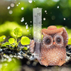 Owl Garden Statue Resin Owl Rain Gauges Outdoor Garden Decor