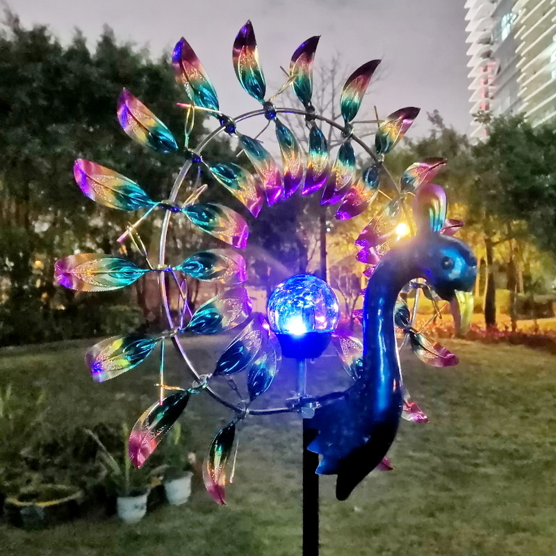 Peacock Wind Spinners Kinetic Outdoor Garden Yard Decoration
