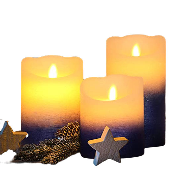 Blue Flameless Flickering LED Candles