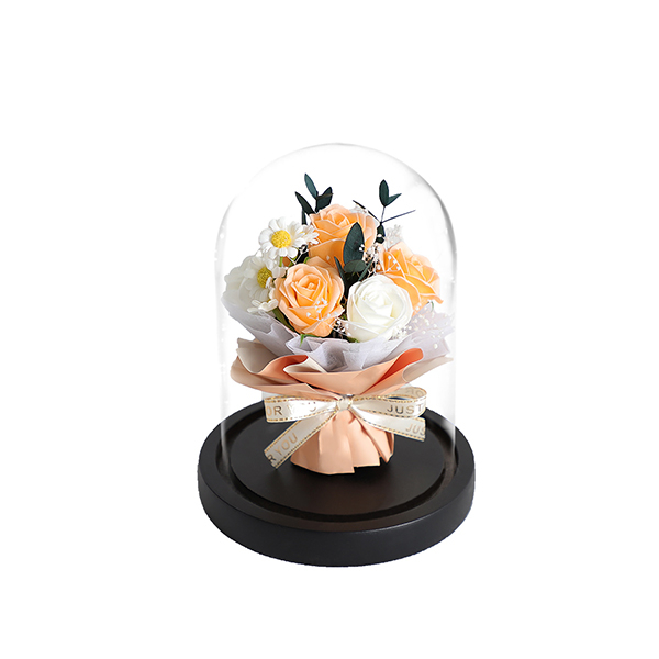 Perpetual Flowers Glass Cover Bouquet