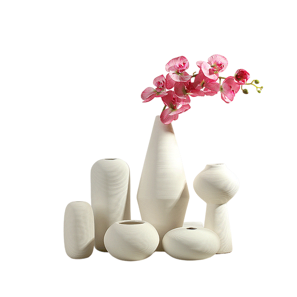Ceramic White Modern Flower Vases Home Decorations