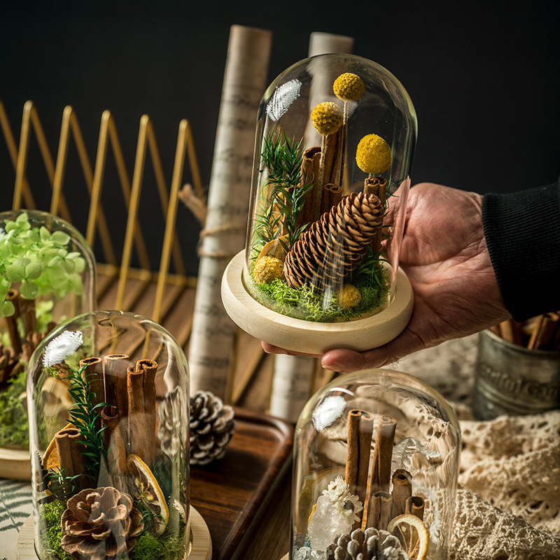 Cinnamon Lemon Glass Covered Forever Flowers