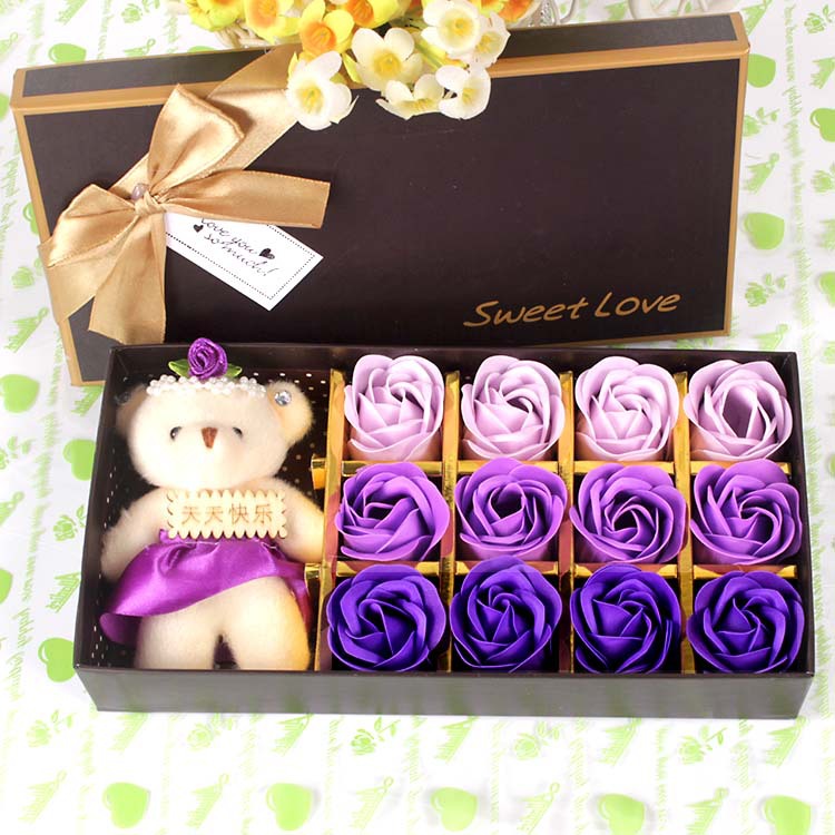 Rose Soap Flower Gift Set