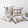 Tassel Throw Pillow Tufted Cushion