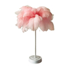Pink Feather Bedside Lamp Bedroom Decoration