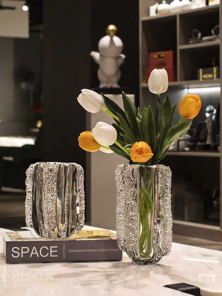 Simple Frosted Glass Vase Decoration