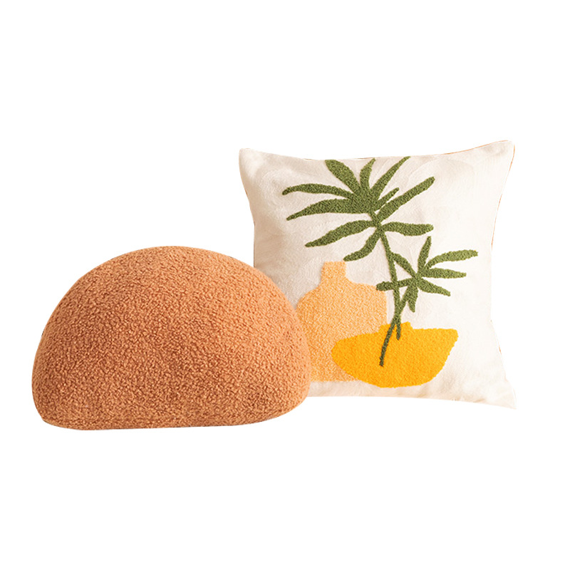 Plant Print Throw Pillow