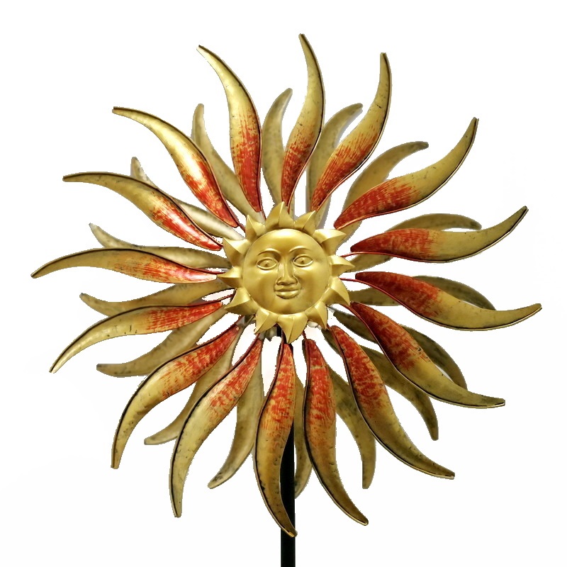 Outdoor Metal Sun Wind Spinners for Yard Garden Decor