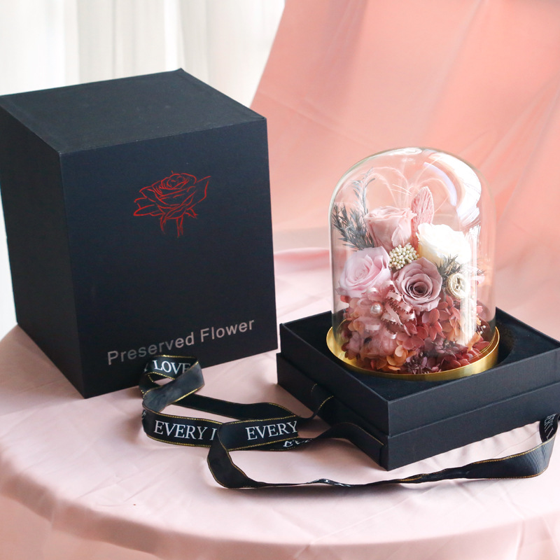 Eternal Preserved Rose in Glass Dome Forever Roses Gifts for Her
