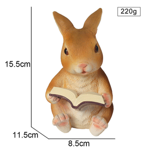 Rabbit Statue Easter Resin Figurine Sculpture for Home Desktop And Garden Lawn