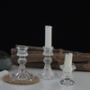 Cut Glass Candlestick Vintage Chic Harlequin Candle Holder