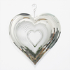3D Stainless Steel Heart Wind Chimes Garden Decor