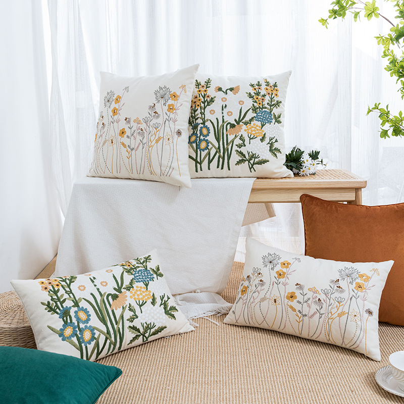 Countryside Canvas Throw Pillow