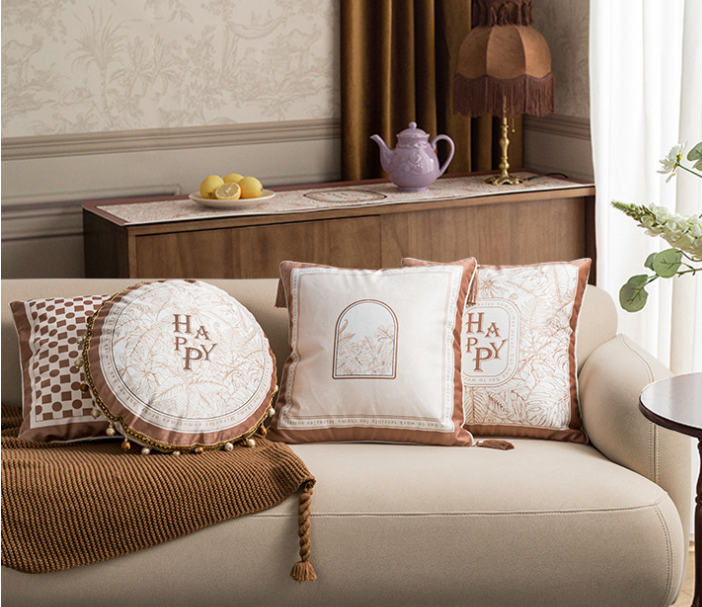 Plain Coloured Tassel Pillow