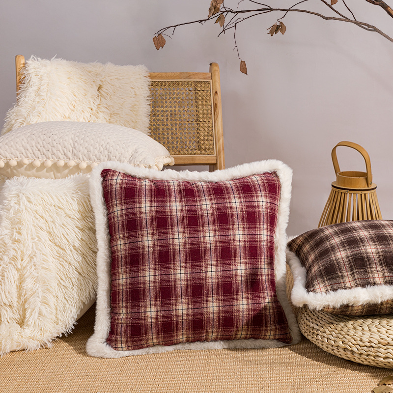 Christmas Style Lattice Throw Pillow