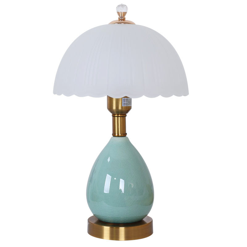 Ceramic Feather Table Lamp