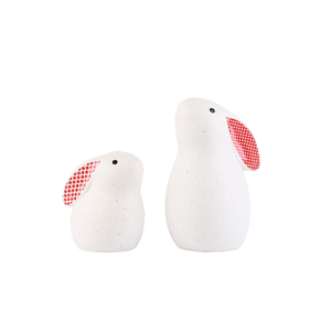 Ceramic Bunny Rabbits Porcelain Modern Art Home Decoration