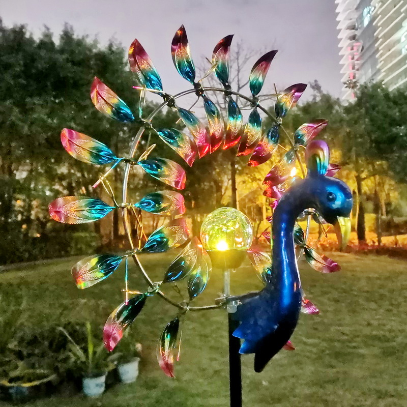 Peacock Wind Spinners Kinetic Outdoor Garden Yard Decoration