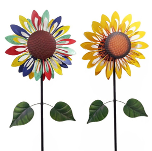 Sunflower Wind Spinners Outdoor lighting Garden Decoration Gifts