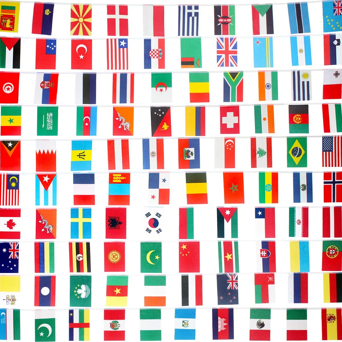 International Countries Flag Bunting Banners for Decorations